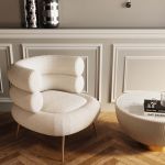 Fotel koktajlowy Livelli boucle biały  - Kare Design 4
