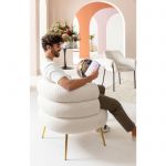 Fotel koktajlowy Livelli boucle biały  - Kare Design 12