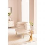 Fotel koktajlowy Livelli boucle biały  - Kare Design 3