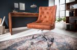 Krzesło biurowe Fotel Victorian vintage brązowy jasny - Invicta Interior 1