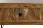 Konsola drewniana Retro Look drewno akacjowe 6
