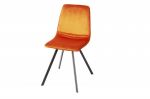 Krzesło Amsterdam orange aksamitne - Invicta Interior 1