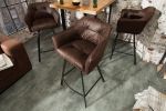 Krzesło barowe Hoker Loft antyczny brąz  - Invicta Interior 9