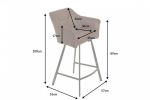 Krzesło barowe Hoker Loft antyczny brąz  - Invicta Interior 11