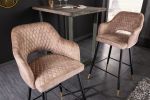 Krzesło barowe hoker Paris greige  - Invicta Interior 2