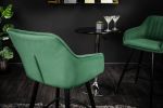 Krzesło barowe hoker Turin aksamitne zielone - Invicta Interior 8