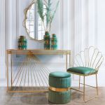 Krzesło Bloom Elegant złote zielone 7