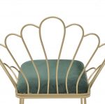 Krzesło Bloom Elegant złote zielone 4