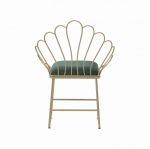 Krzesło Bloom Elegant złote zielone 3