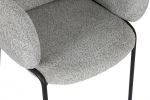 Krzesło Designer chair boucle z podłokietnikami grey 6