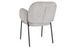 Krzesło Designer chair boucle z podłokietnikami grey 3