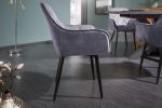 Krzesło Milano aksamitne szare II - Invicta Interior 4