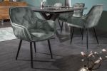 Krzesło Milano aksamitne zielone - Invicta Interior 3