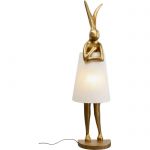 Lampa podłogowa Animal Rabbit złota biała 150 cm - Kare Design 1