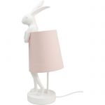 Lampa stołowa Animal Rabbit różowa 50cm - Kare Design 4