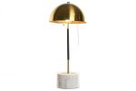 Lampa stołowa Mushroom złota z marmurową podstawą  2