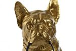 Lampa stołowa pies French Bulldog złota 3