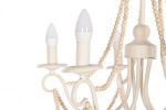 Lampa sufitowa Celebrate kandelabr z drewnianymi perłami 4
