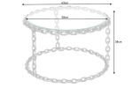 Ława stolik szklany Chains 65cm - Invicta Interior 11