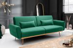 Sofa Bellezza 208 cm aksamitna zielona - Invicta Interior 3