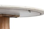 Stół okrągły drewniany Modern z marmurowym blatem 4