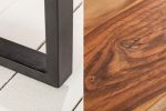 Stolik kawowy Iron Craft 60 cm drewniany sheesham - Invicta Interior 6