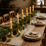 Świecznik złoty Vintage 2