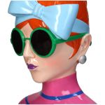 Wazon Fashion Lady w zielonych okularach 3