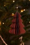 Zawieszka Choinka papierowa składana czerwona 1