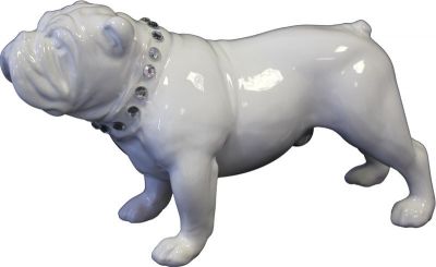 Deco Figurine Bulldog biała 