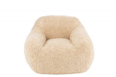 Fotel futrzany Bear Cloud creme beżowy premium