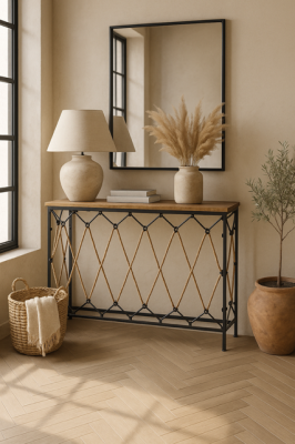 Konsola Industrialna Metal czarna - Inart