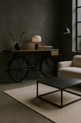 Konsola regał Rower vintage czarny