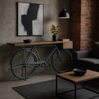 Konsola regał Rower vintage green