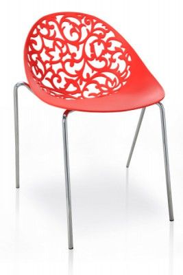Krzesło Zara Aurora Ornament czerwone  