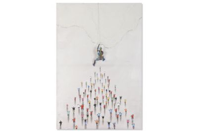 Obraz 3D Atleta biały 80 x 120 cm