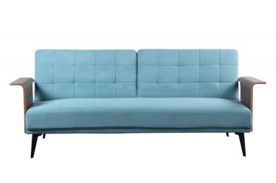 Sofa rozkładana wersalka Extravaganza niebiesko-miętowa