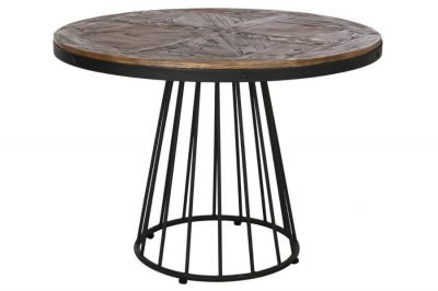 Stół okrągły drewniany Iron Craft shabby