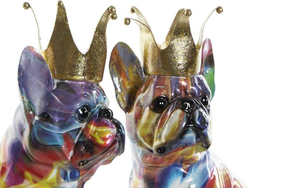 Figurka dekoracyjna Pies w koronie color