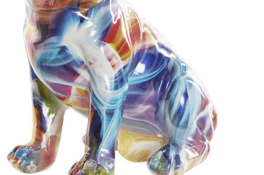 Figurka dekoracyjna Pies w koronie color