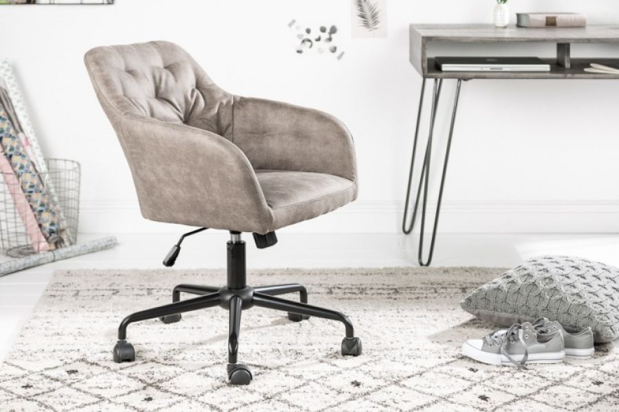 Fotel biurowy Dutch Comfort taupe  - Invicta Interior