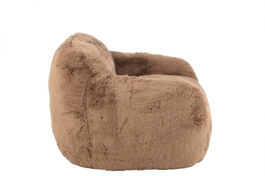 Fotel futrzany Bear Cloud brązowy taupe premium