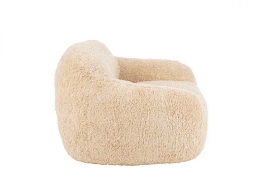 Fotel futrzany Bear Cloud creme beżowy premium