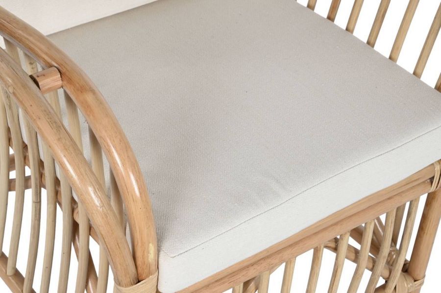 Fotel krzesło rattanowe z poduszkami 