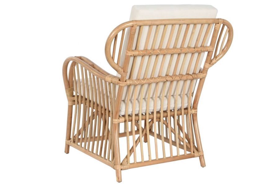 Fotel krzesło rattanowe z poduszkami 