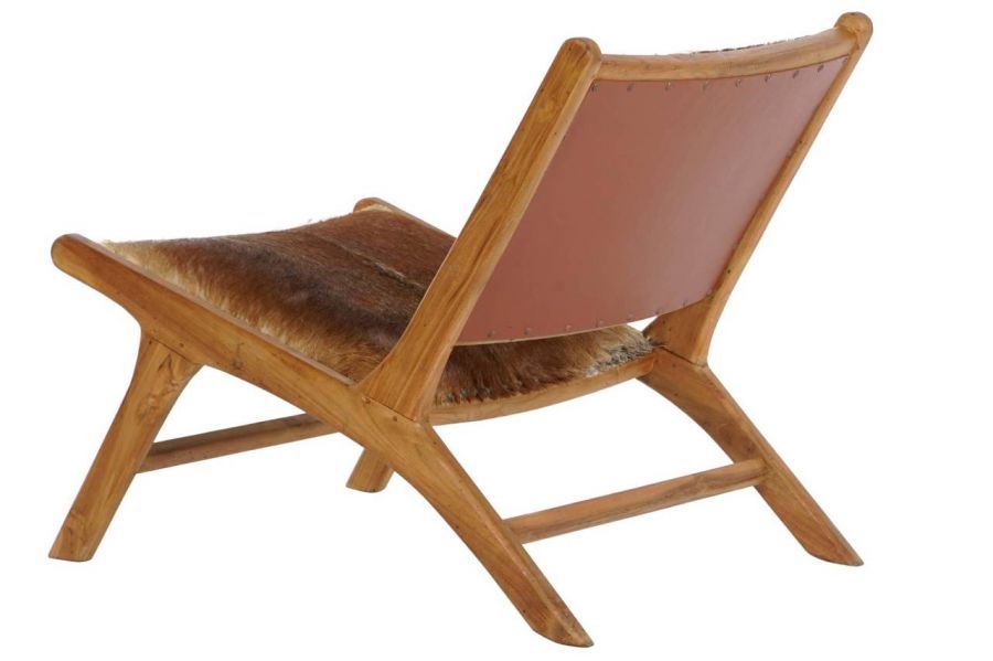 Fotel wypoczynkowy leżanka Cow brązowy