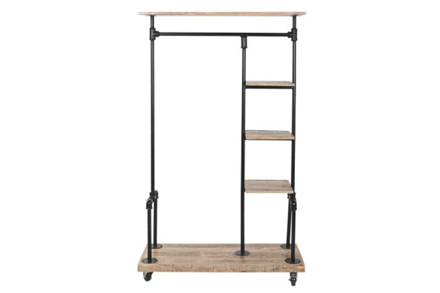 Garderoba industrialna z drewna mango Barkuna Bina Loft