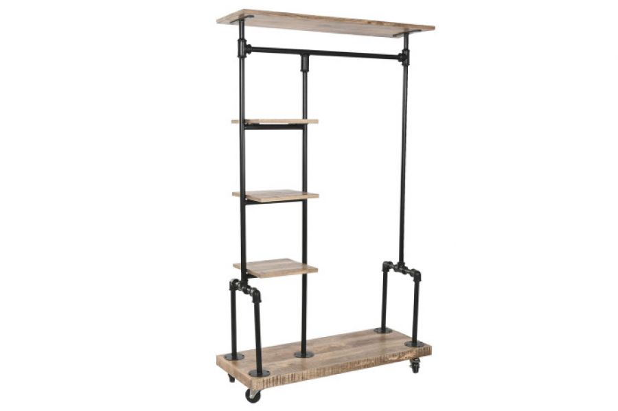 Garderoba industrialna z drewna mango Barkuna Bina Loft