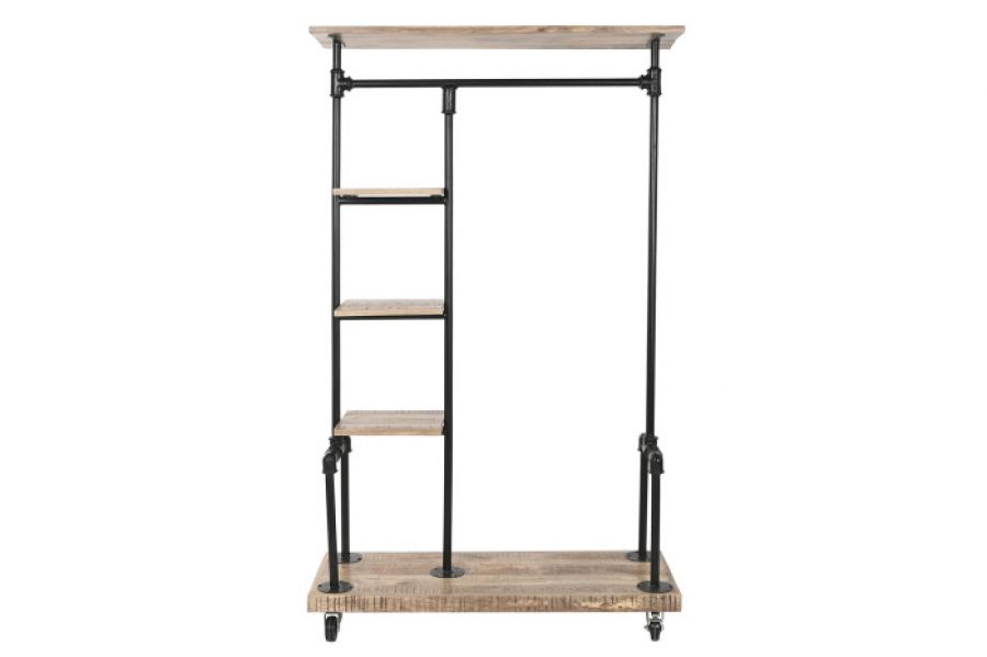 Garderoba industrialna z drewna mango Barkuna Bina Loft