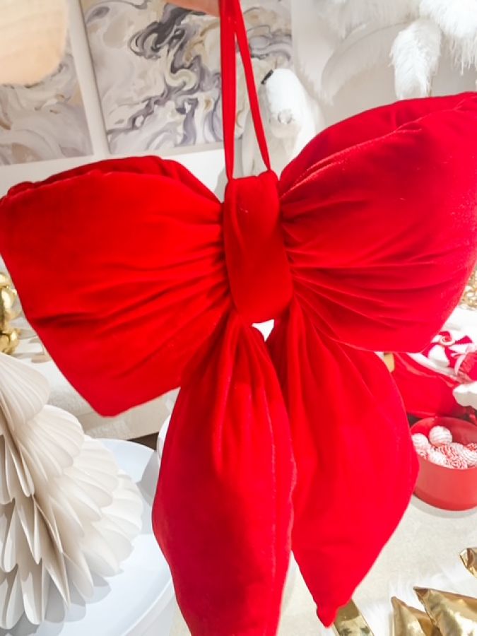 Kokarda 3D czerwona aksamitna